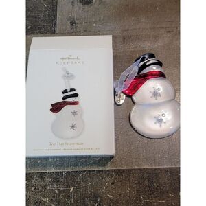 Hallmark 2012 top hat snowman ornament Xmas decor